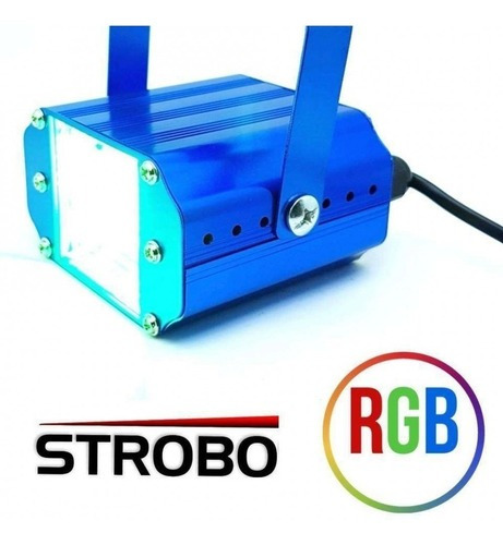 Mini Strobo Led Rgb 20W con efecto de flash estroboscópico para fiesta