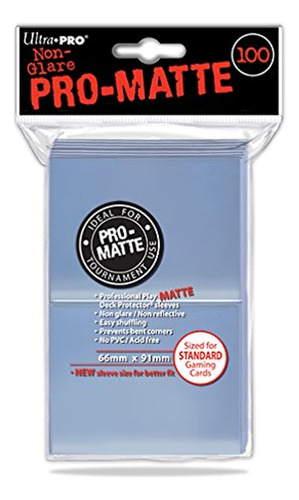 Ultra Pro  Standard Pro Matte Fundas Para Tarjetas, Transpa.