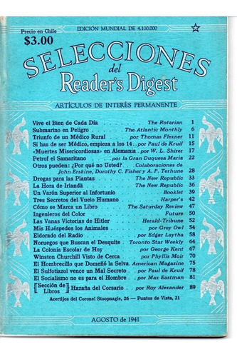 Selecciones Del Reader´s Digest Nº9 Agosto 1941