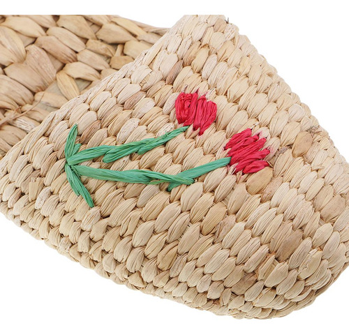 Sandalias De Paja Hechas Adornos Único Ropa Decoración 40