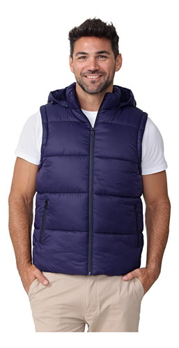 Chaleco Monaco Hombre Con Piel Corderito Impermeable Premium