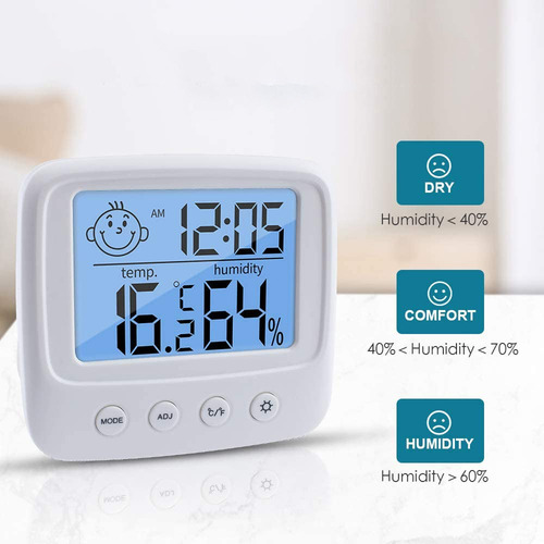 Higrômetro Multifuncional Digital Temperatura E Umidade