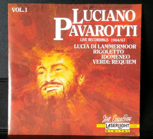 Cd Luciano Pavarotti - Live Recordings Vol. 1 Usa (1990)