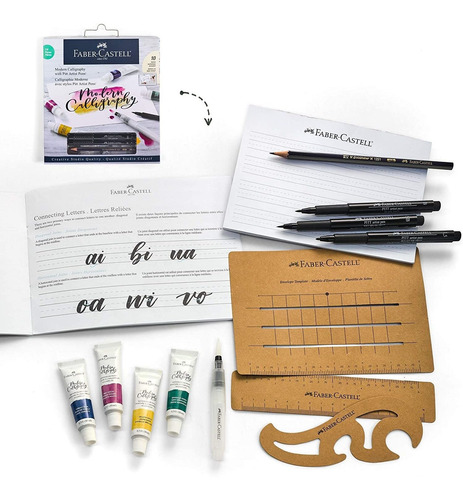 Imagen 1 de 7 de Faber Castell Kit De Caligrafía Para Adultos Lettering