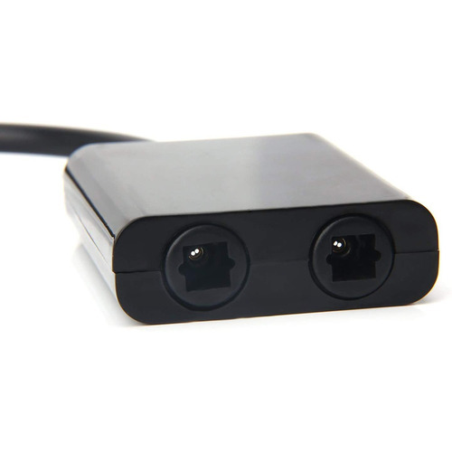 Digital Toslink Fibra Óptica Splitter 1 Em 2 Out Adaptador