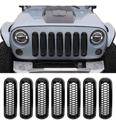 7 Inserto Malla Para Parrilla Delantera Jeep Wrangler Jk 2 4