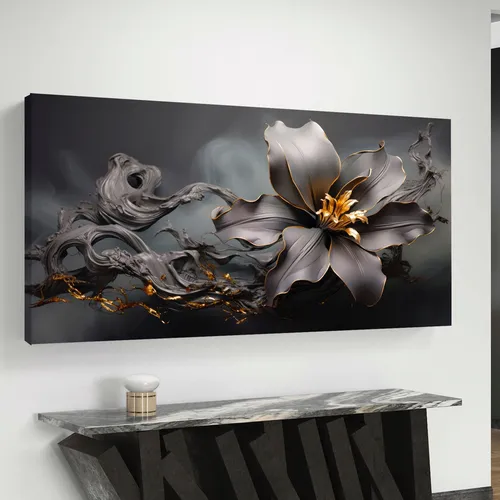 comprar Cuadro Flores Tipo Oleo Rosas Abstracto Lienzo Canvas 120x60