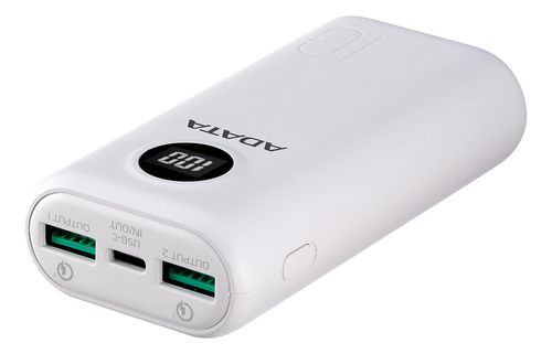 Powerbank Batería Portátil 10000 Mah Carga Rápida Blanco