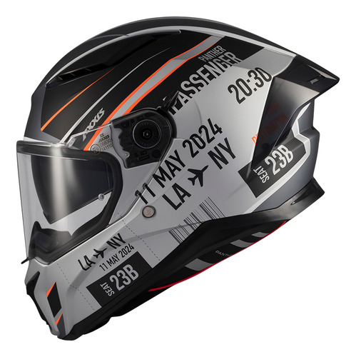 Casco Para Moto Axxis Panther Passenger A1 Mate Ece22.06 Negro A1 Mate Xl