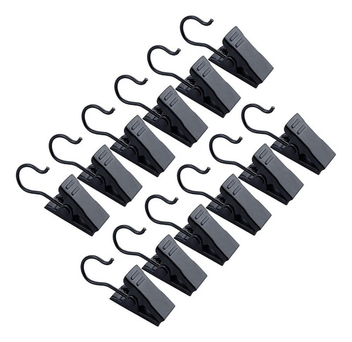 30 Pack Small Heavy-duty Hook Clip Set Metal Curtain Hangers