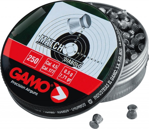 Imagen 3 de 10 de Balines Gamo Match Díabolo 4.5 X250 - Blanco Aire Comprimido