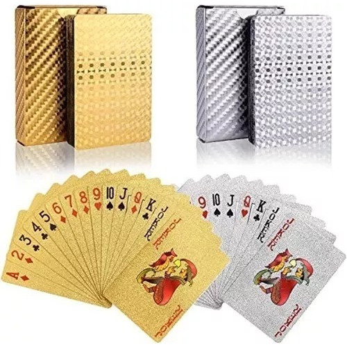 Cartas Baraja De Poker Cartas Plateadas De Lujo Ultra Fino