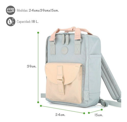 Imagen 2 de 10 de Mochila Himawari 200 Retro.