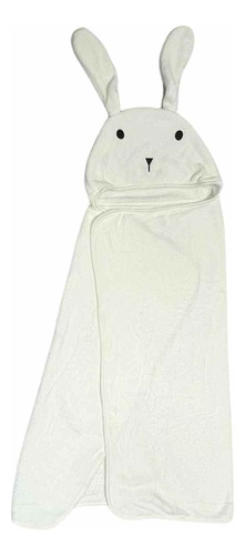 Toalha De Banho Infantil Capuz Power Sec Animada Toque Macio Cor Branco
