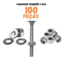 Comprar Kit 100 Parafusos Fr Zi Cu002F Porca E Arruela 1u002F4 X 4