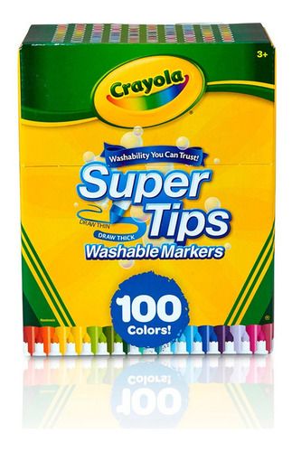 100 Plumones Crayola Colores Supertips Lavables Lettering