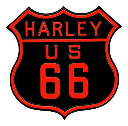 Harley-davidson Ruta 66 Die-cast Y Grabado En Relieve De Ch