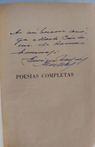 Enrique González Martinez. Poesías Completas. Firmado 