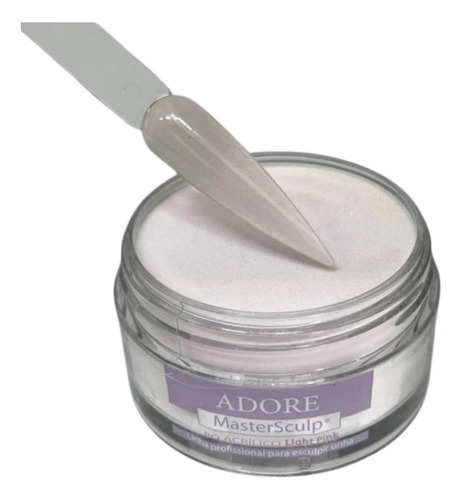 Pó Acrílico De 40g Adore Profissional Para Alongamento Cor Light Pink