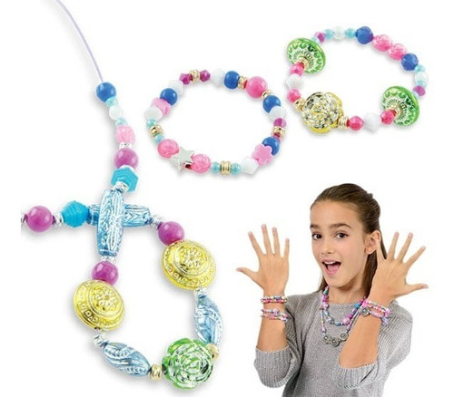 Imagen 2 de 3 de Kit Para Crear Pulseras Joyas Set Bisutería Niñas
