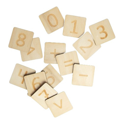 Juego Didactico Aprender Numeros Fichas Montessori Madera