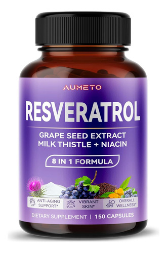 Trans-resveratrol 300mg Complex +niacin +quercetin Y+ 150cap Insipido