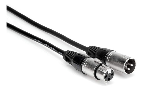 Cable De Audio Digital Hosa, Xlr Macho A Xlr Hembra | Negro