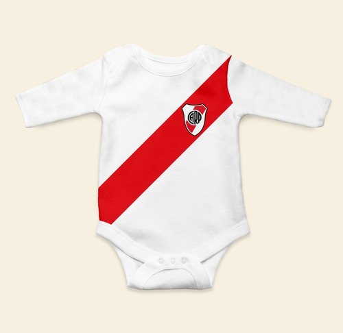 Body Para Bebé Personalizado River Camiseta Manga Larga