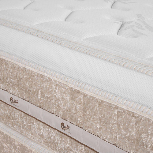 Box+colchão Castor King Premium One Tecnopedic 193x203x57
