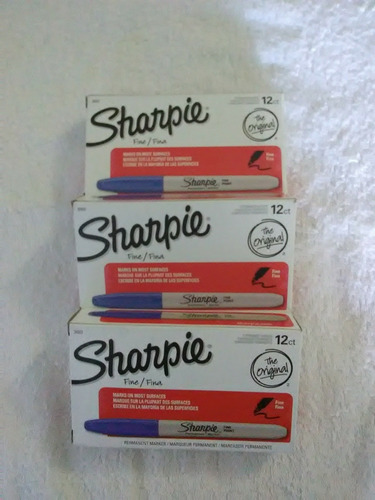 Marcador Sharpie Punta Fina - Disponible Solo Azul