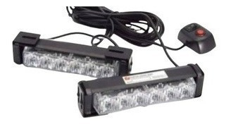 Luces Led Estrobo De Policia 6 Led Azul 6 Led Rojo Federal