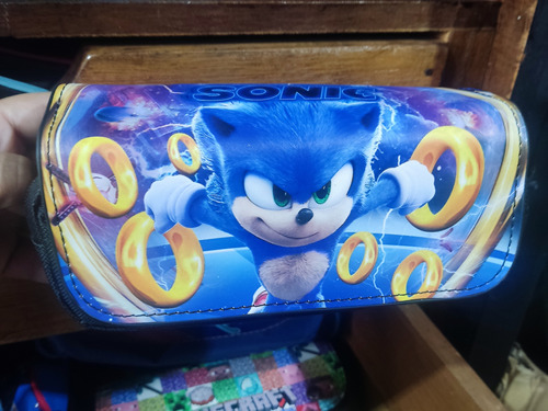 Cartucheras Sonic Con Doble Cierre 