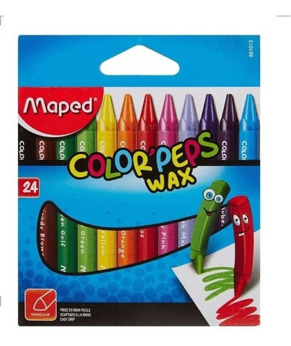 Crayones Lápiz De Cera Wax Maped Color Peps X 12 