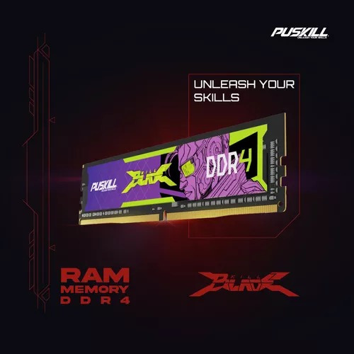 Memória Ram Desktop Gamer Puskill Killblade 16gb Ddr4 2666mh
