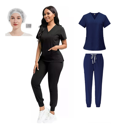 Pijama Quirúrgica Antifluido Scrub Jogger Uniforme Set Mujer