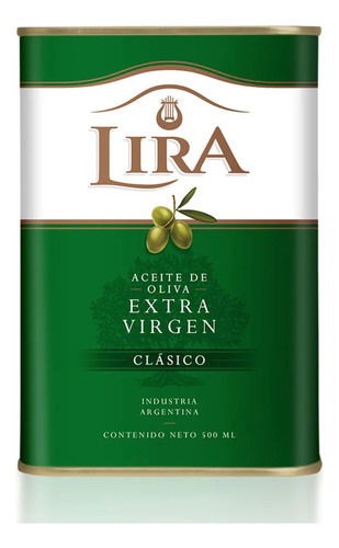 Lata Aceite De Oliva Virgen Extra Lira Clasico 500 Ml X 6 Un