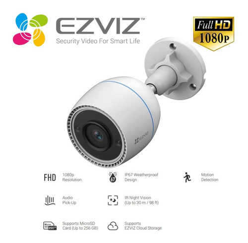 Ezviz Cámara Ip Wifi Exterior Audio C3w Cs-cv310 (a0-1b2wfr)