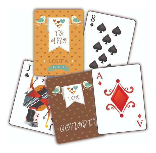 Mazo De Cartas Naipes Poker Personalizado - Souvenirs Juego