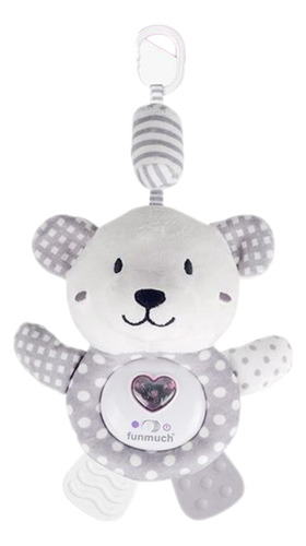 Colgante Peluche Oso Gris Con Luz Y Sonido 2153334