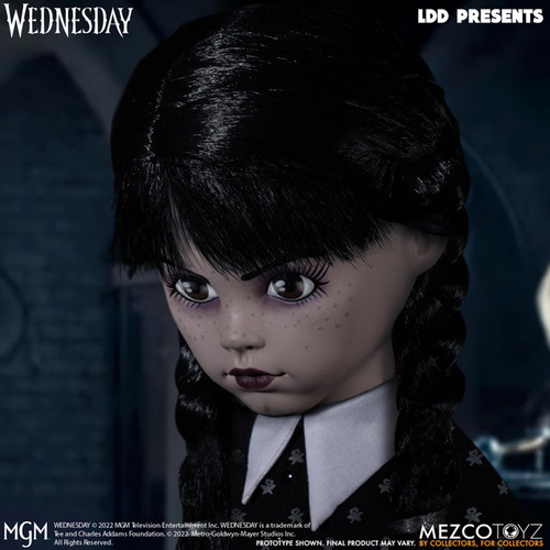 Doll Mezco Ldd Presents Wednesday En Blanco Y Negro, 100% Pl