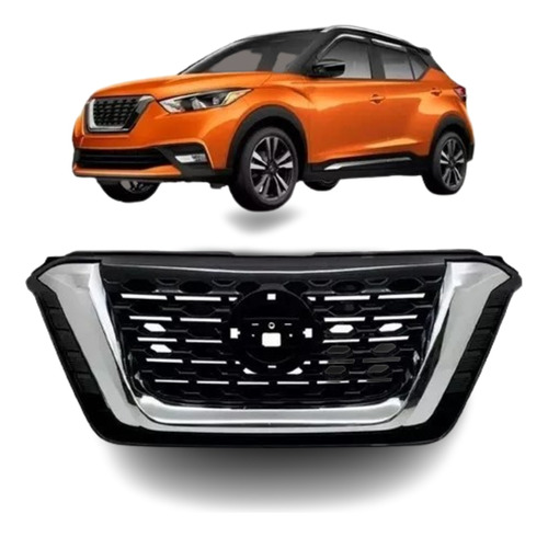 Parrilla Frente Nissan Kicks 2017 2021 C Moldura