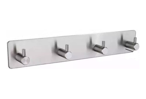 Gancho De Pared X4 Adhesivo Perchero Multiuso Acero Inox