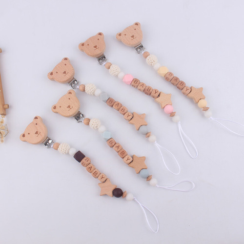 Cadena Para Chupetes Con Nombre Personalizado, Clip Para Chu
