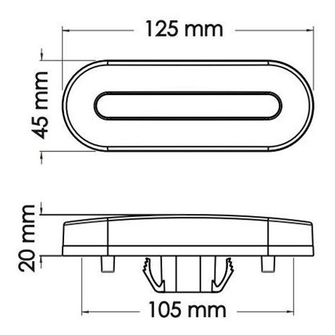 Faro Led Baiml 1010 Posicion Lateral Luz Ambar Trailer