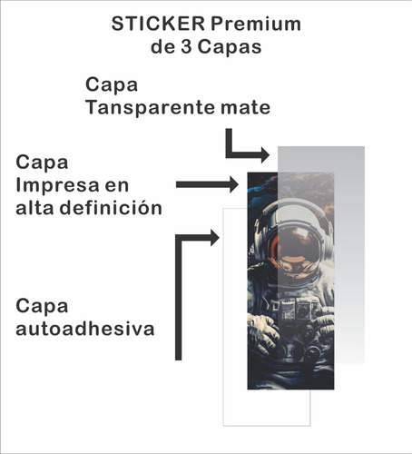 Sticker Forrar Postes Pilar Ventanilla Auto astronauta 001