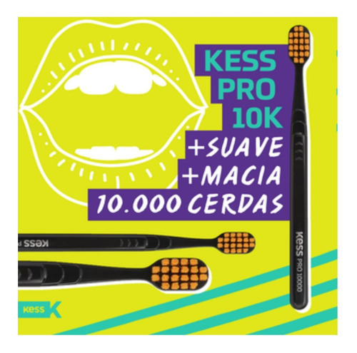 Kit Escova Dental Extra Macia Kess Pro 10k Belliz Verde C/4