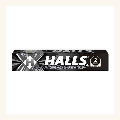 Caramelo Macizo Halls Sabor A Menta Y Eucalipto 24.75 G
