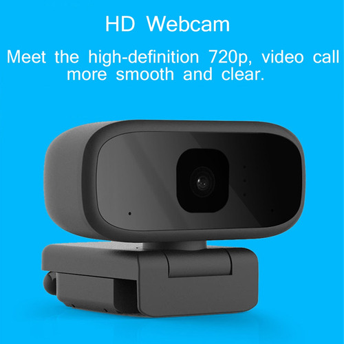 Câmara Webcam Usb Pc Hd720p Mic 360° Áudio De Vídeo Ajus