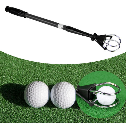 Recogedor De Pelotas De Golf, Agarrador Negro 60x183cm
