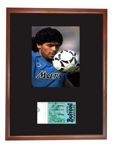 Maradona Campeon 1987 Serie A Con El Napoli Foto Entrada
